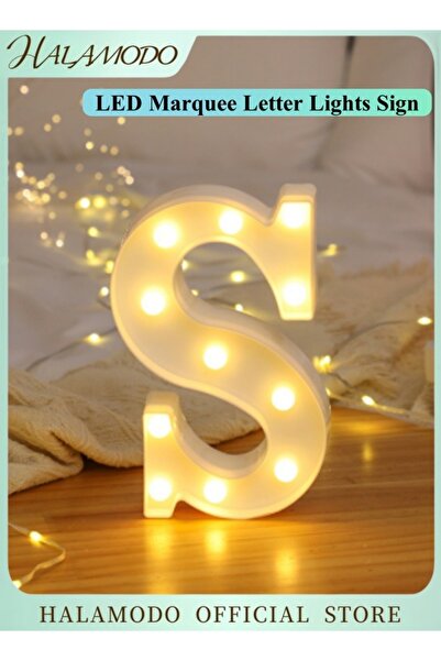 HALAMODO لافتة حروف LED مضيئة بحروف الأبجدية للإضاءة الليلية