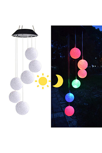 DOMEET Solar Power Colour Changing Wind Chime Lamp