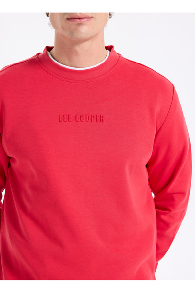 Lee Cooper Round Neck Red Men's Sweatshirt 261 Lcm 241058 Noahes Red