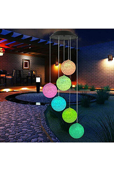DOMEET Solar Power Colour Changing Wind Chime Lamp
