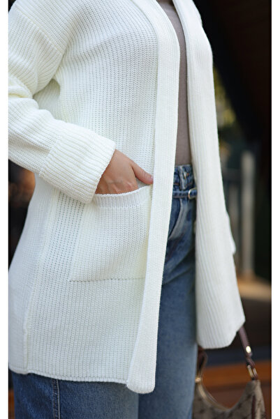 NEW DAĞ Basic Textured Knit Cardigan