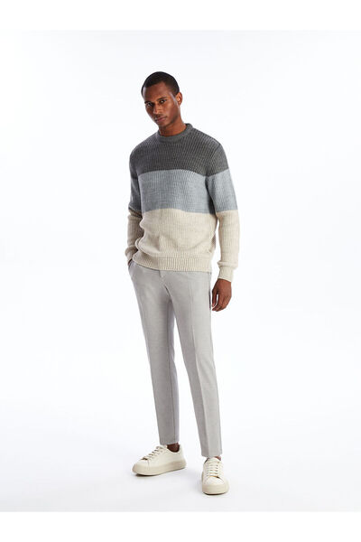 LC Waikiki LCWAIKIKI - Men's Knitwear Sweater, Crew Neck, Long Sleeve, Color Block