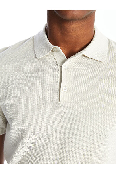 LC Waikiki Ανδρικό πλεκτό πουλόβερ με κοντομάνικο λαιμό πόλο