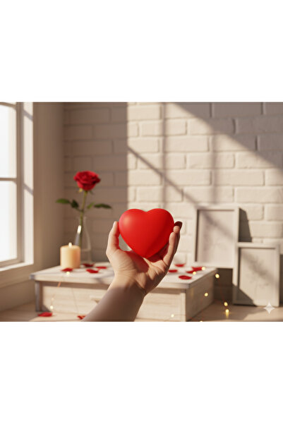 Acar Süs 2'li Mini Kırmızı Kalp Balon + LED Işıklı Kalp Lamba