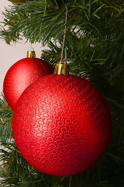 Waldern Christmas Pine Tree Ornament 8 cm Figured Shiny 6-Piece Cici Ball