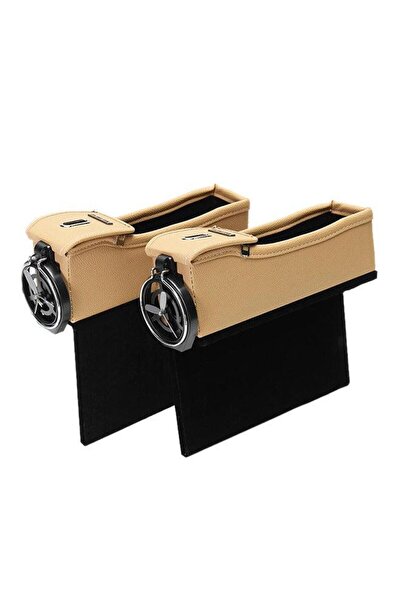 HALAMODO Leather Car Seat Gap Storage Box