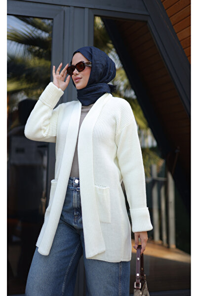 NEW DAĞ Basic Textured Knit Cardigan