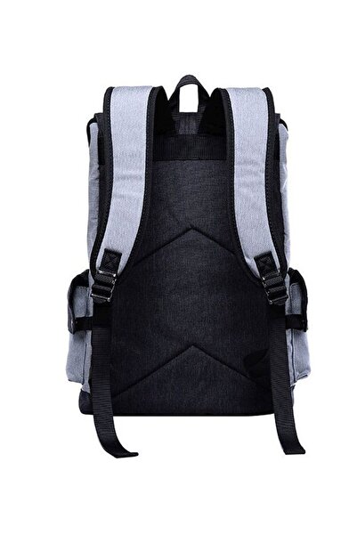 HALAMODO Anti-Theft Grey/Black USB Backpack For 15.6 Laptop