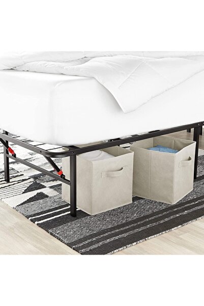 Jiffy منظم مكعبات تخزين قماشية قابلة للطي، مجموعة من 4 قطع، صندوق تخزين منزلي قابل للطي