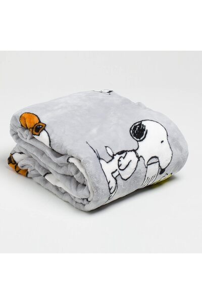 Kanguru Lavatelli Gray Snoopy Dog Blanket With Sleeves