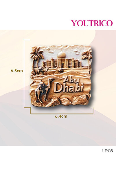 Youtrico قطعة واحدة من ملصقات مغناطيس أبو ظبي ثلاثية الأبعاد لديكور المنزل وا...