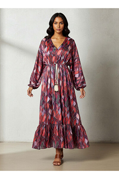 FAV فستان قفطان نسائي مطبوع من الفيسكوز