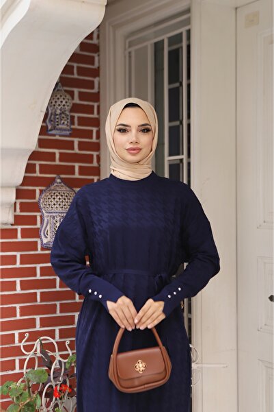 NEW DAĞ Φόρεμα με σχέδιο πόδια χήνας