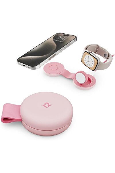 Twelve South محطة شحن Butterfly SE 2 في 1 Qi2 USB-C MagSafe (وردي)