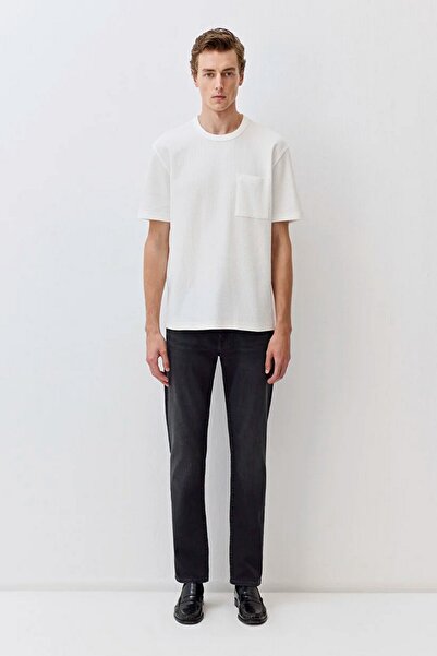 Mavi Men's Relaxed Fit Ecru T-Shirt with Pockets