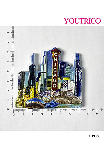 Youtrico قطعة واحدة من ملصقات مغناطيس الثلاجة ثلاثية الأبعاد المصنوعة من الرا...