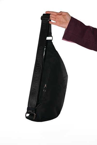 LuviShoes Venta Black Suede Women's Large Waist Bag