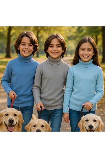 Mcr Unisex Children's Long Sleeve Full Turtleneck Corded Fabric Kaskorse Cott...