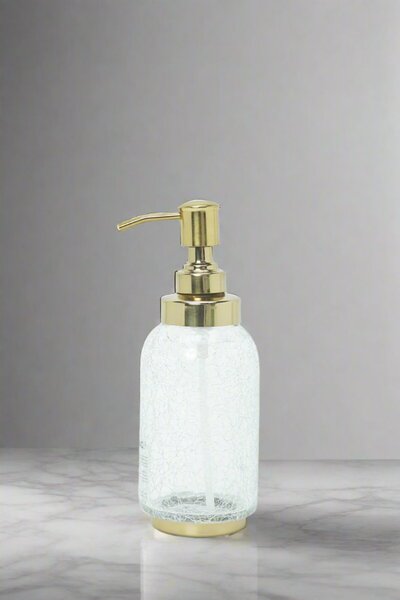 REDTAG Gold Clara Crackle Glass Lotion Dispenser