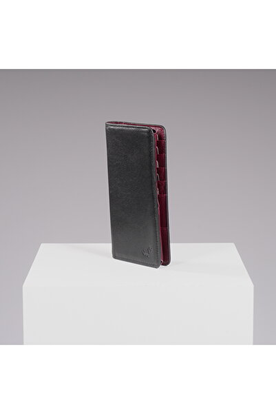 DEERDERİ Hypnos Genuine Leather Portfolio Wallet with Phone Compartment