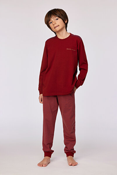 Woody 10-16 Yaş Erkek Pijama-Qtr - 495-bordo
