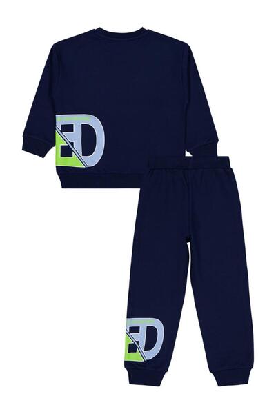 Civil Boys Sped Printed 6-9 Years Old Tracksuit Set - Navy Blue 8-9 Years Old