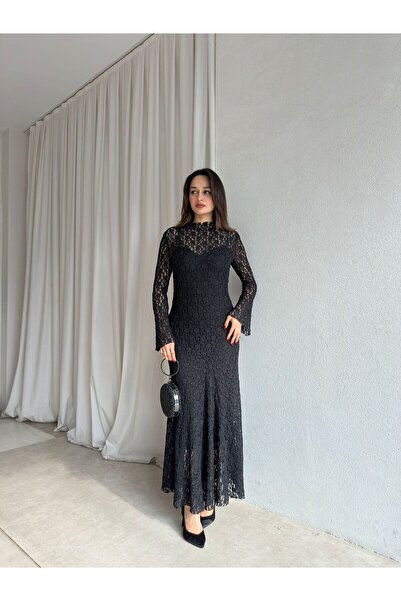 Mooi Butik KETTY Elbise 8541 - Siyah