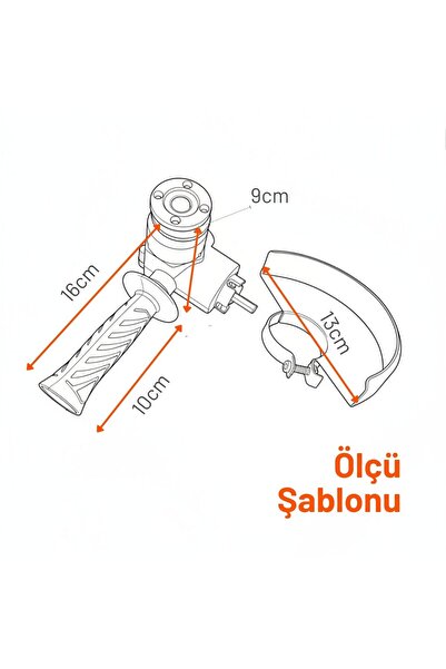 NZB Matkap Uyumlu Siyah 115 mm Sert Plastik Çok Amaçlı Taşlama Disk Aparatı Seti Sunta Testeresi