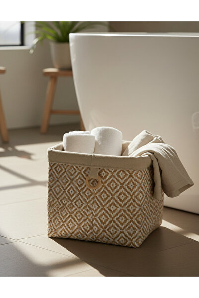 REDTAG Beige Woven Paper Storage Basket