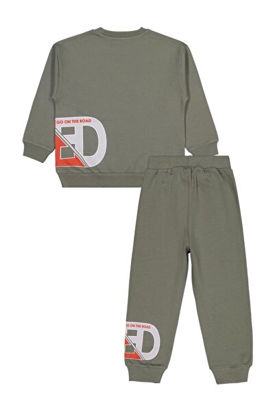 Civil Boys Sped Printed 6-9 Years Old Tracksuit Set - Khaki 7-8 Years Old