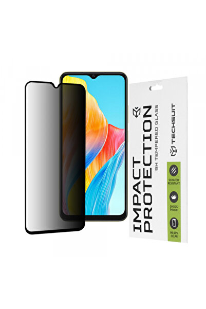 OPPO Techsuit Privacy Screen Protector for A18 / A38, Tempered Glass, Full Glue, 111D