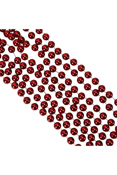 CADO Sarvah Decoration String Beads, Solid Hanging String For Decoration Parties & Christmas, Red - 7 Met