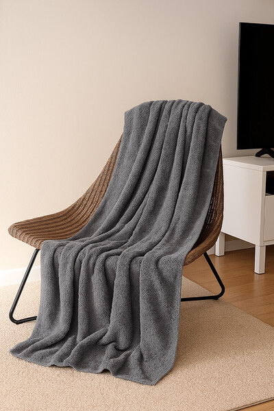 LOYA Gray Home Wellsoft Tv Blanket