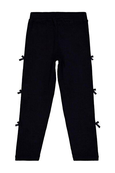 Civil Girls Bowknot Tights for Ages 6-9 - Black 6-7 Years