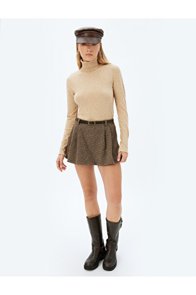 Koton Pulover cu gât roșu, cu croială obișnuită, din păr de cămilă, pentru fe...