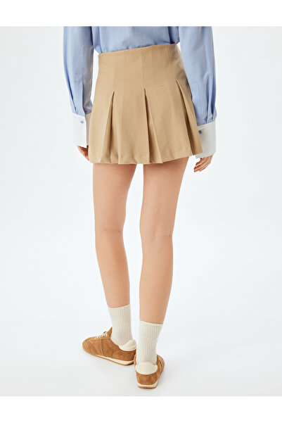 Koton 5wak70068pw 100 Camel Tuyu γυναικεία υφαντή φούστα