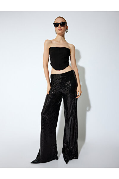 Koton Slim Fit Asymmetrical Strapless Crop Top