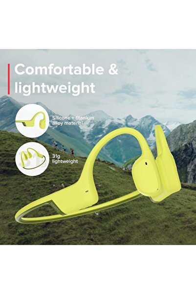 Suunto Sonic Open-Ear Bone Conduction Sports Headphones, Bluetooth, 10H Playtime