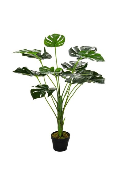 Artool Plantă artificială, Monstera cu ghiveci, verde, 85 cm