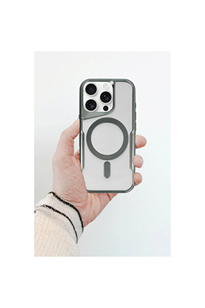 eco port iPhone 14 Pro Max Case Boyi Magsafe Silicone Cover - Silver