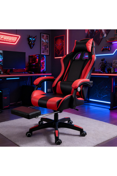 Topone1Topone1 Gaming Chair, Ergonomic Computer Office Chair, Height-Adjustable with Footrest