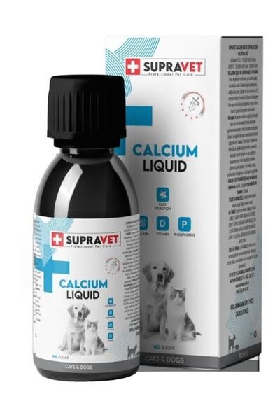 Supravet Calcium Kedi Ve Köpek İçin Sıvı Kalsiyum Damla 100ml