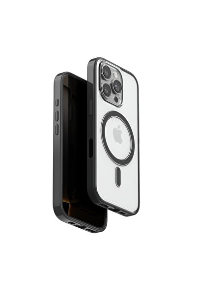 Marsilyan غطاء فينكو آيفون 16 برو جولي ماج سيف - أسود