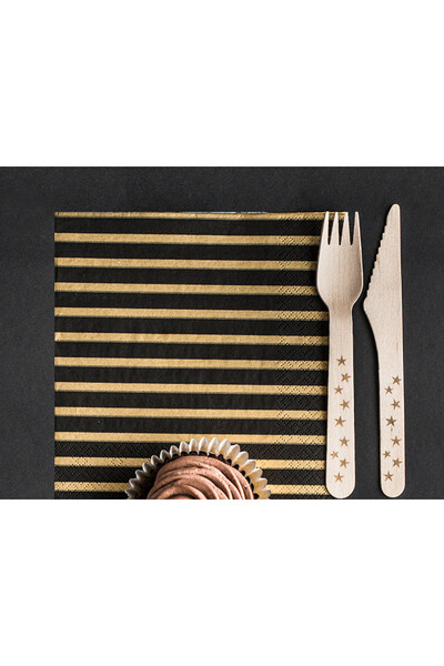 Other Striped napkins, gold, 33x33 cm (1 pack / 20 pcs.)