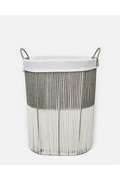 REDTAG Grey Oval Laundry Hamper (M)