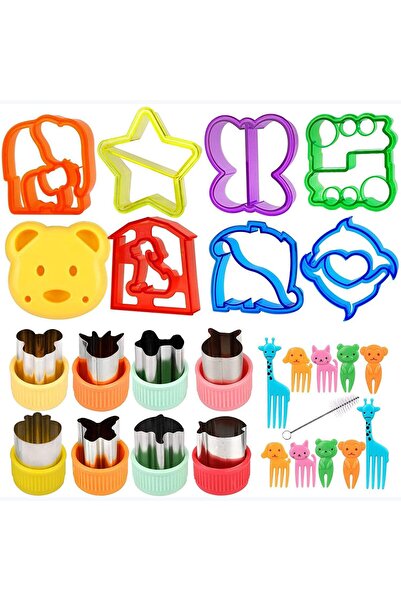 Arabest Sandwich Cutters for Kids 26Pcs Set, Includes Sandwich Cutter, Vegetable Fruit Cutter Shape