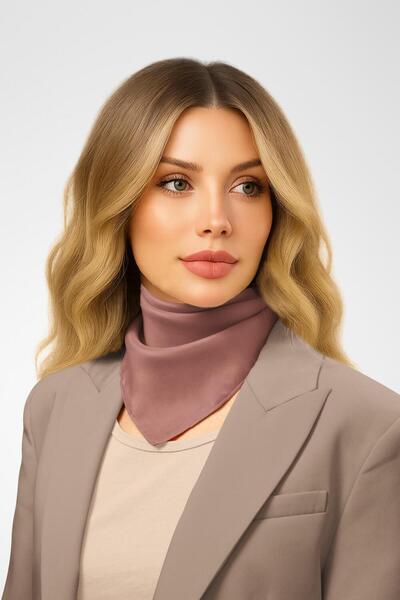 Modabutik Şifon Gül Kurusu Bandana