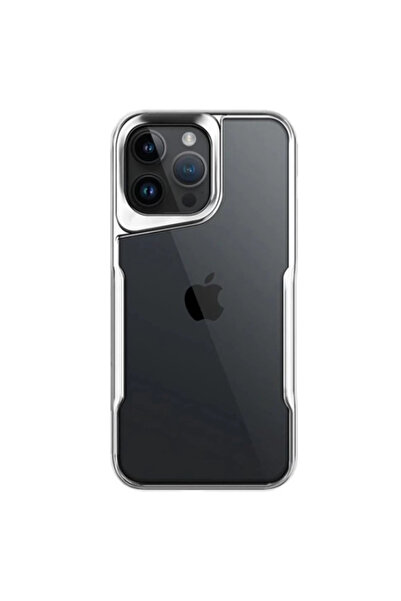 Marsilyan غطاء حماية من السيليكون لهاتف آيفون 14 برو ماكس - فضي