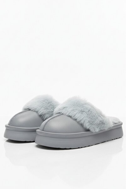 Bayramoğlu Yüksek Taban İç Astar Kürklü İç Kısmı Yıkanabilir Kadın Ev Terliği