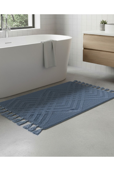 REDTAG Navy Tufted Bathmat